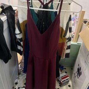 Elegant Burgundy Dress